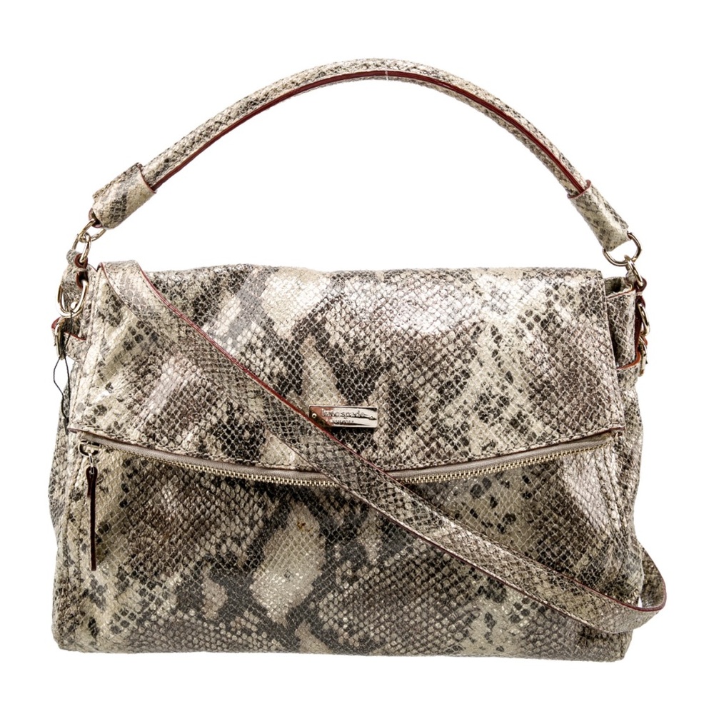 Kate Spade Metallic Two Tone Python Embossed Leat… - image 1